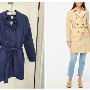 NWOT J. Crew Factory  Trench In Navy